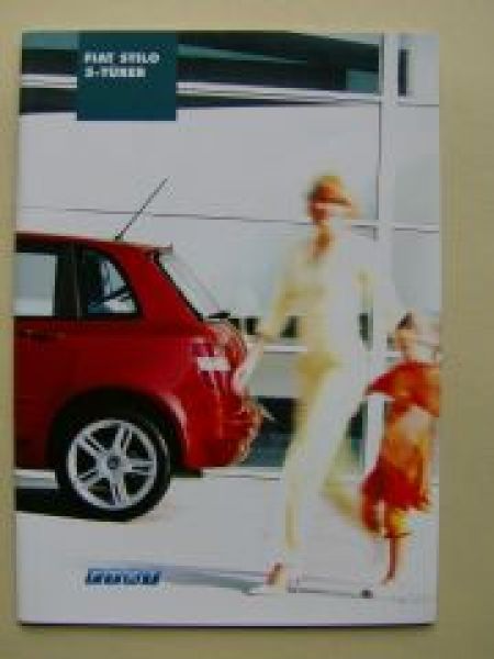 Fiat Stilo 5-Türer Prospekt Oktober 2001 NEU  Typ192