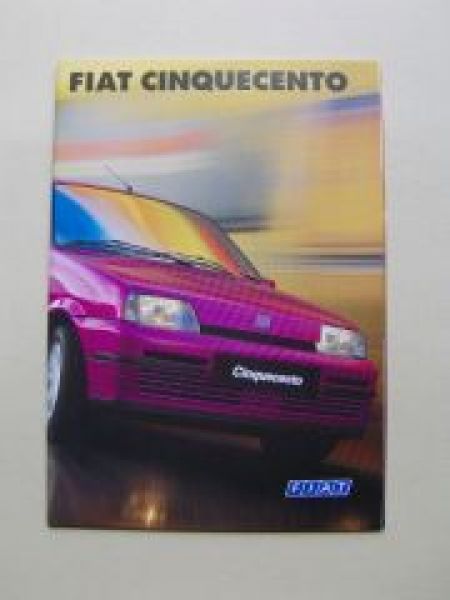 Fiat Cinquecento Prospekt Januar 1997 Soleil Suite Sporting S SX
