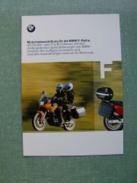 BMW Motorradausstattung F-Reihe 1998 Prospekt