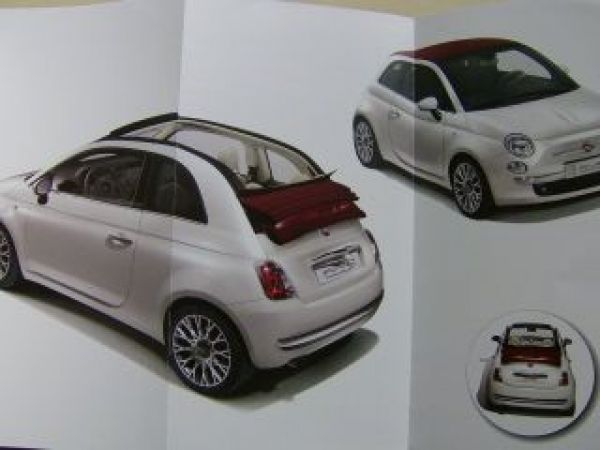 Fiat 500C Pop Lounge Prospekt Mai 2009 NEU