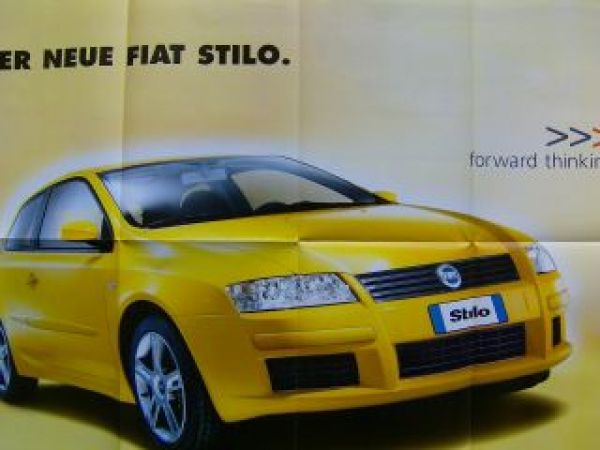 Fiat Stilo forward thinking Flyer A2 Poster NEU