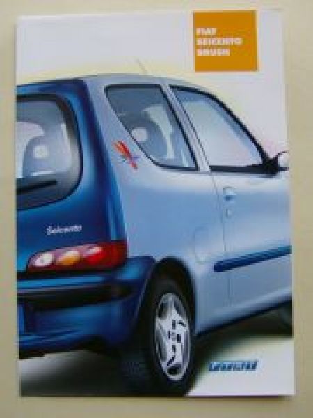 Fiat Seicento Brush Prospekt Juli 2001 NEU