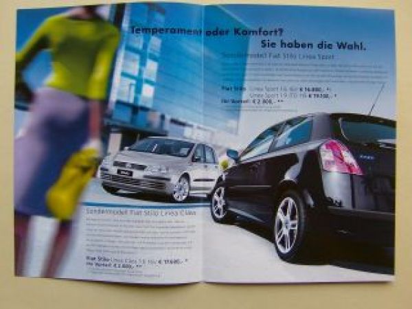 Fiat Stilo Linea Sport Class Sondermodelle Januar 2003 NEU Typ19