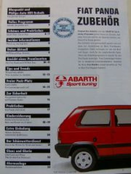 Fiat Panda Zubehör Extra Ausgabe Oktober 1992 NEU