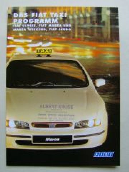 Fiat TAXI Programm Ulysse, Marea +Weekend, Scudo
