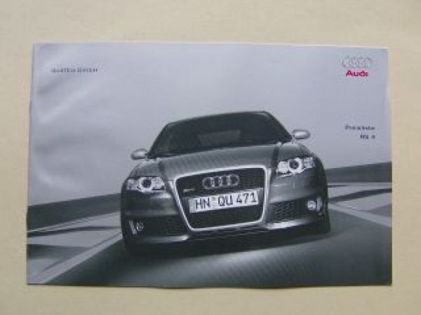 Audi Preisliste RS4 Limousine April 2005