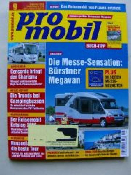pro mobil 9/2005 Concord Charisma, Bürstner Megavan
