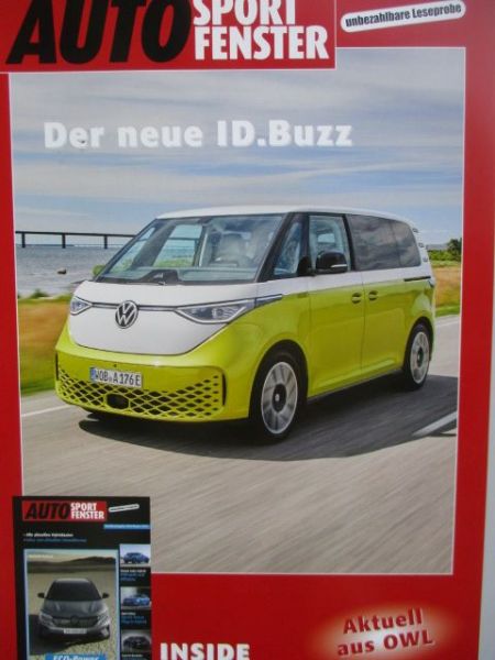 Auto Sport Fenster 11/2022 VW ID.Buzz,Taycan GTS Hockenheim Edition,Skoda Enyaq,Nissan Juke Hybrid, Astra Sports Tourer