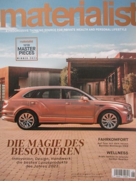 materialist 1/2023 Bentley Bentayga EWB,Rolls-Royce Phantom VIII+McLaren Artura +Pininfaria Battista+Taycan Cross Tourismo