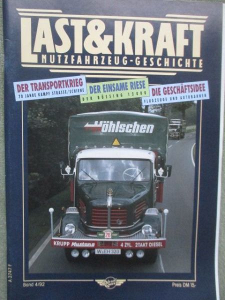 Last & Kraft 4/1992 Büssing Typ 12000 von 1951,MAN 635 L1,MAN 515 LI