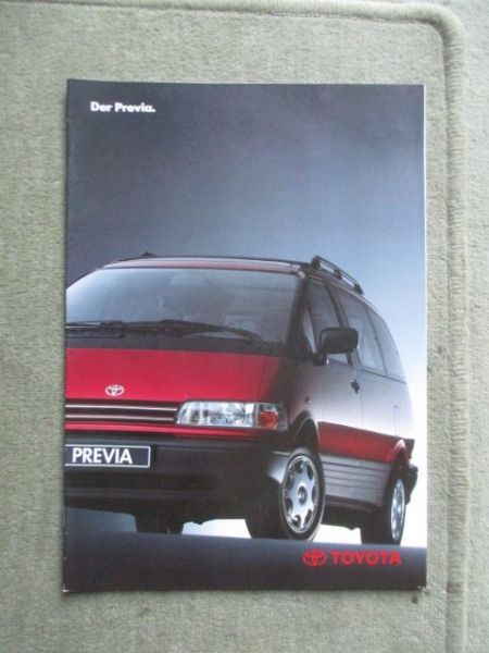 Toyota Previa Prospekt April 1991+Technische Daten