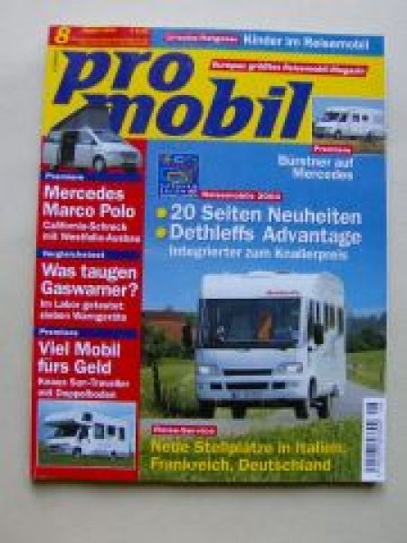 pro mobil 8/2003 Bürstner, Knaus Sun-Traveller