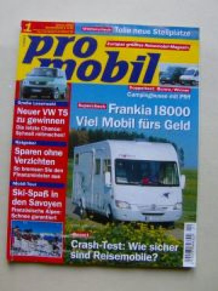 pro mobil 1/2003 Frankia I8000, Burow/Winner, VW T5