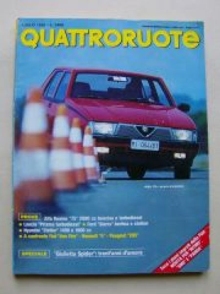 Quattroruote 1985 Alfa Romeo 75 20 TD,R5, Peugeot 205