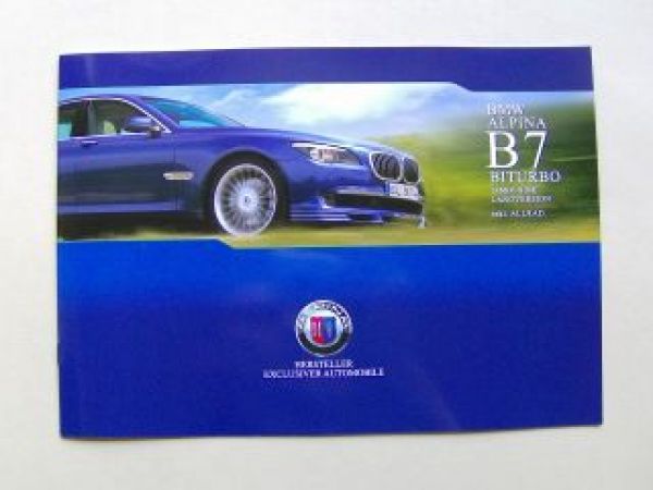 Alpina B7 Biturbo F01 F02 März 2010 Prospekt