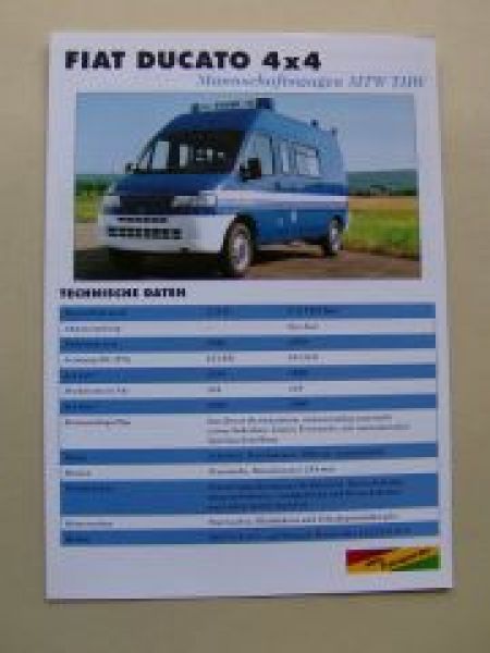 Fiat Ducato 4X4 Manschaftswagen MTW THW NEU