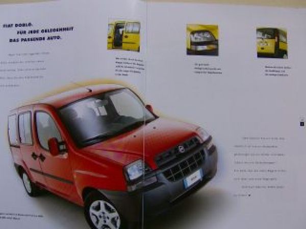 Fiat Doblò Prospekt Januar 2002 SX ELX NEU