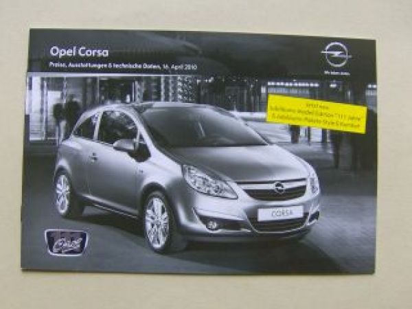 Opel Corsa D +GSI +OPC +111 Jahre Edition Januar 2010 NEU