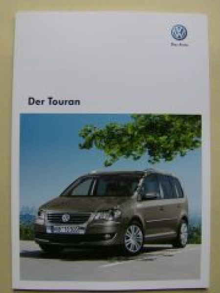 VW Touran Prospekt Oktober 2009 NEU +BlueMotion