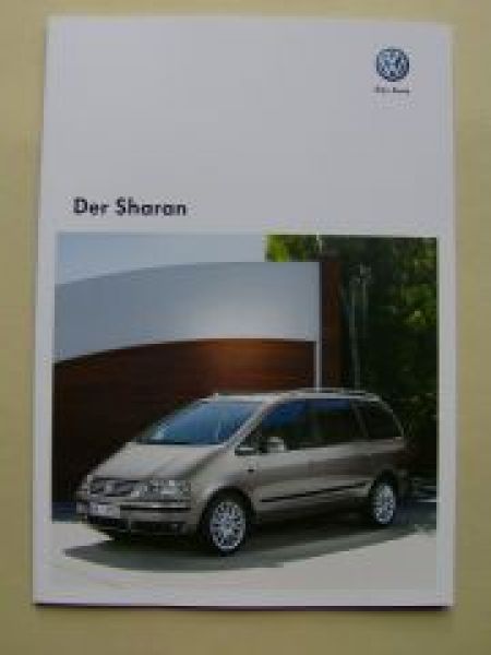 VW Sharan +BlueMotion Prospekt Oktober 2009 NEU