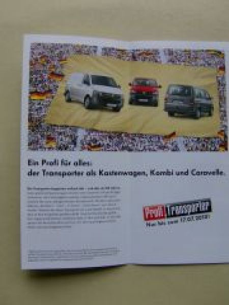 VW T5 Transporter, Kastenwagen,Kombi, Caravelle Mai 2010 Flyer