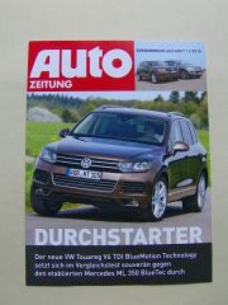 Auto Zeitung 11/2010 VW Touareg V6 TDI BlueMotion,ML350