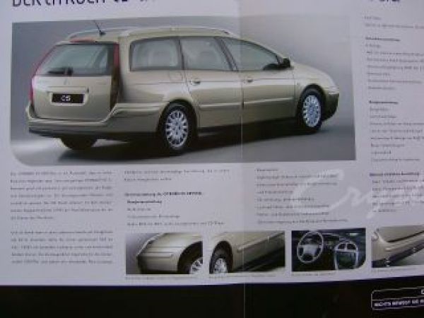 Citroen C5 Crystal Prospekt +Preisliste NEU