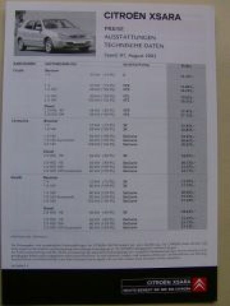 Citroen Xsara 1.August 2002 NEU