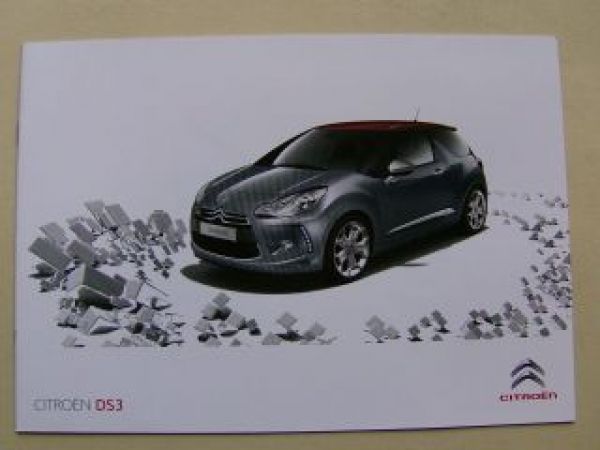 Citroen DS3 Prospekt September 2009 NEU