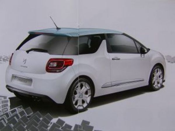 Citroen DS3 Prospekt September 2009 NEU