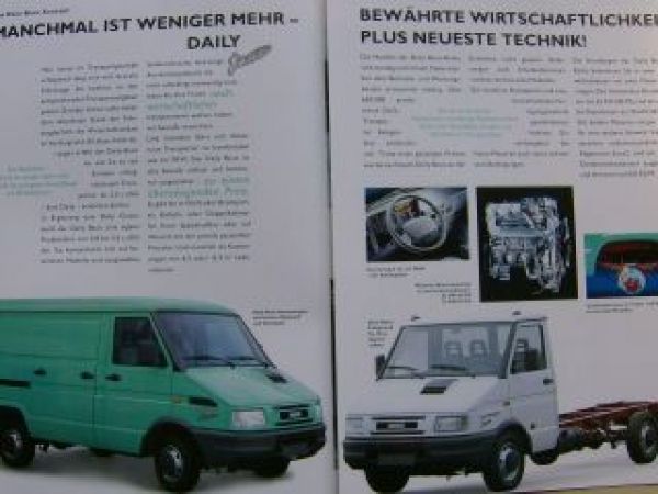 IVECO Daily Basic Prospekt Januar 1998 NEU