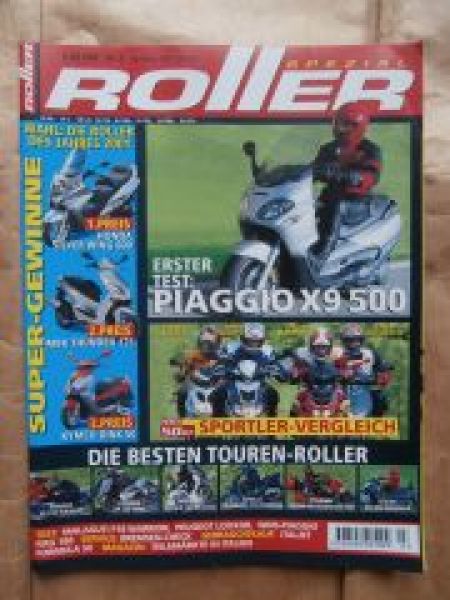 Roller Spezial  Nr.3 April/Mai 2001 Piaggio X9 500, Benelli Adiva vs. BMW C1 Roller