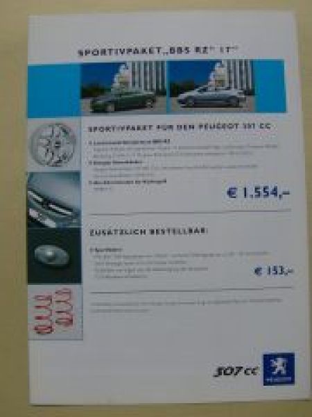 Peugeot 307CC Sportivpaket BBS RZ 17 Zoll Felge