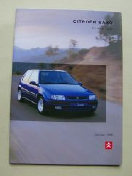 Citroen Saxo 3- und 5 Türer Prospekt Oktober 1998 NEU