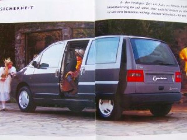 Citroen Evasion September 1996 Prospekt NEU