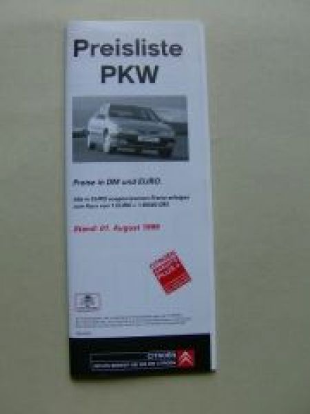Citroen PKW 1.August 1999 NEU