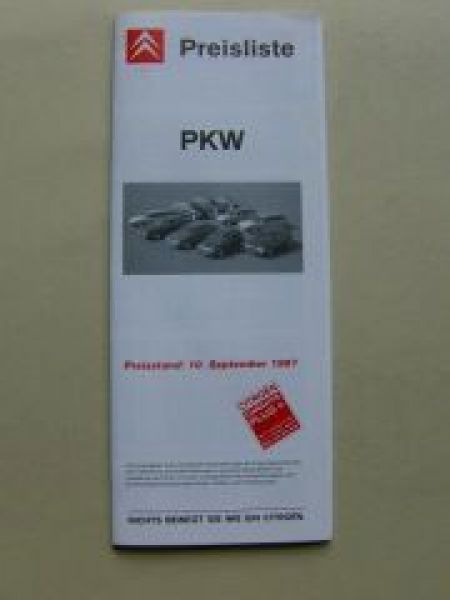 Citroen PKW 10.September 1997 NEU