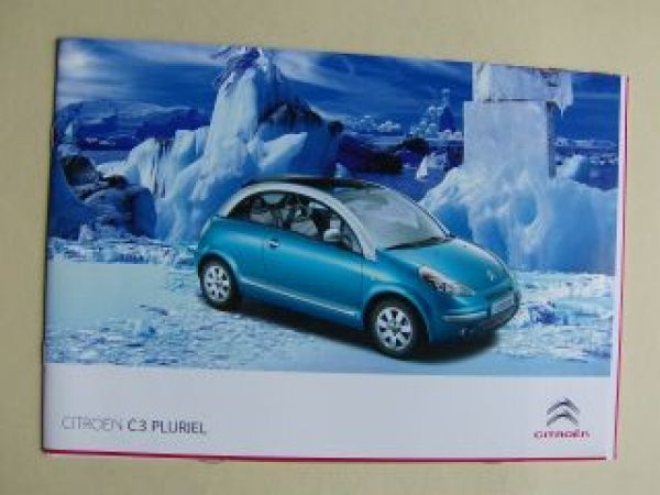 Citroen C3 Pluriel Prospekt +Preisliste März 2009 NEU