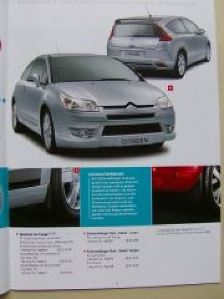 Citroen C4 Zubehör Prospekt Oktober 2008 NEU