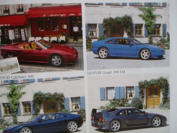 Venturi Cabriolet 260 +Coupé 260 LM +Atlantique 300 +400GT Coupé