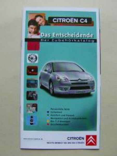 Citroen C4 Zubehörkatalog November 2004 NEU