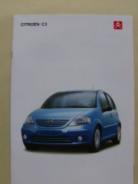 Citroen C3 Prospekt April 2002 +Preisliste NEU