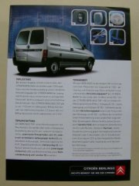 Citroen Berlingo Nutzfahrzeug Prospektblatt +Preis