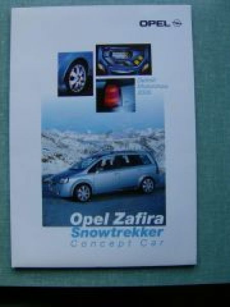 Opel Pressemappe Zafira Snowtrekker Concept Car Detroit 2000