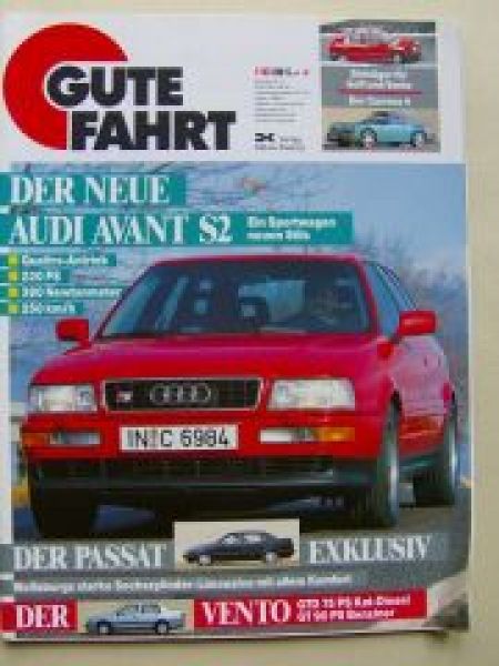 Gute Fahrt 1/1993 Audi Avant S2, 911 C4,Passat 35i Exclusiv