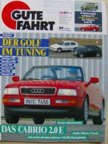 Gute Fahrt 5/1993 Audi Cabrio 2.0E, T4 Wohnmobile