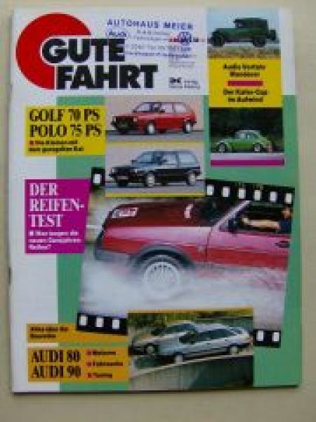 Gute Fahrt 3/1990 Polo Golf, Wanderer W8,Audi 100 Sondermodelle