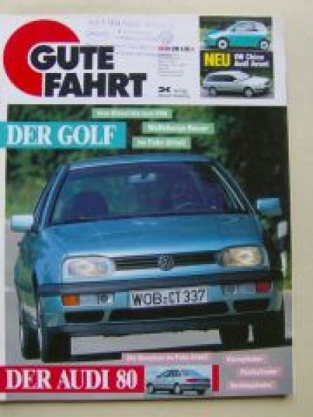 Gute Fahrt 10/1991 Golf3, Audi 80 B4,Chico,C4 Avant,Delta V