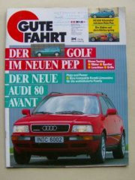 Gute Fahrt 8/1992 Audi 80 Avant, Dauertest Polo Fox Steilheck