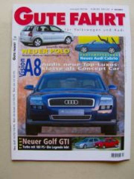 Gute Fahrt 10/2001 Vision A8, VW Golf4 GTI,Typ17,Golf Bi-Fuel